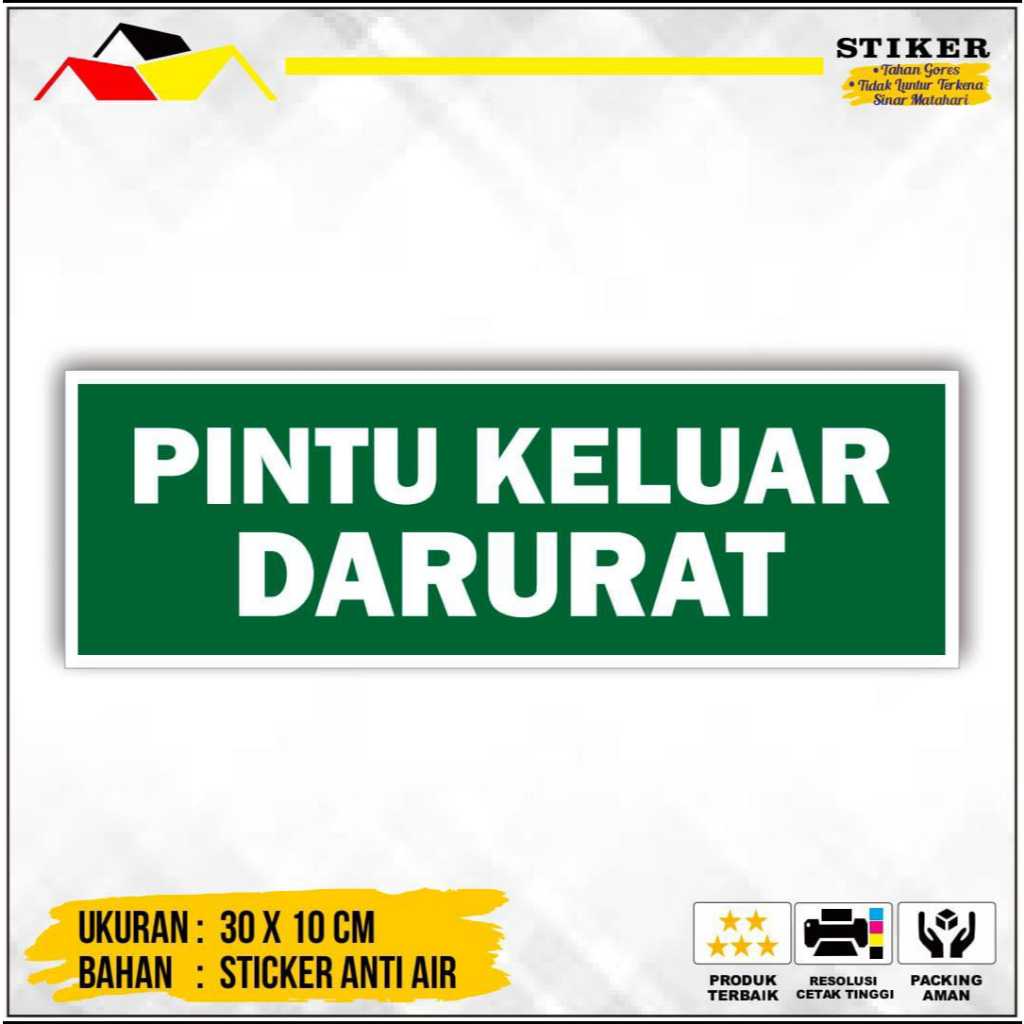 

SIGN / RAMBU STIKER JALUR EVAKUASI PINTU KELUAR DARURAT