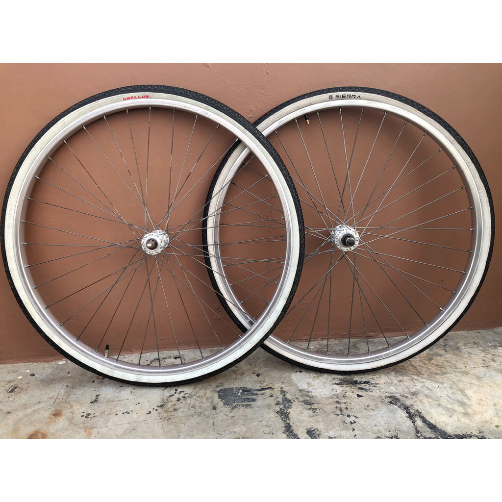 Velg Depan Belakang Alloy Araya Set Ban Copotan Polygon Sierra Velg 26 inch wheel set sepeda polygon