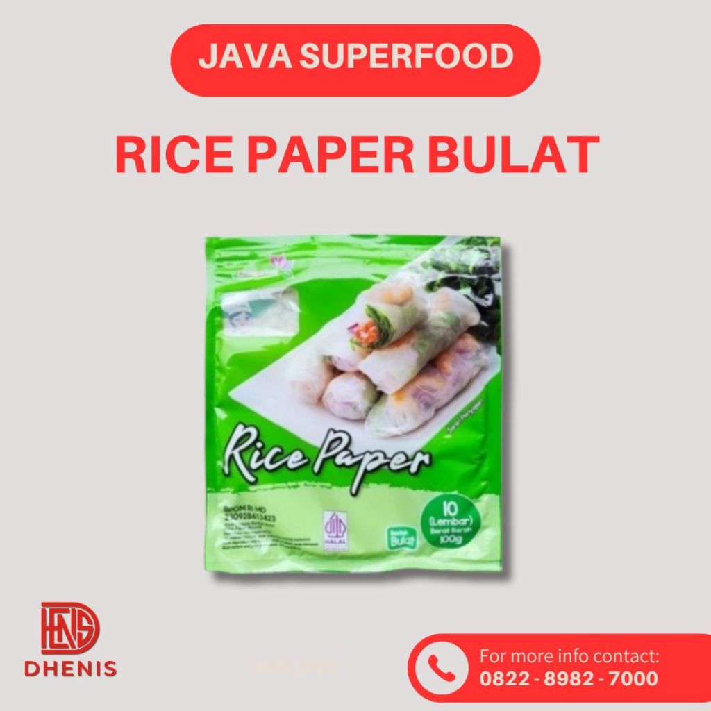 

Rice Paper Java Superfood 100gr 10 Lembar