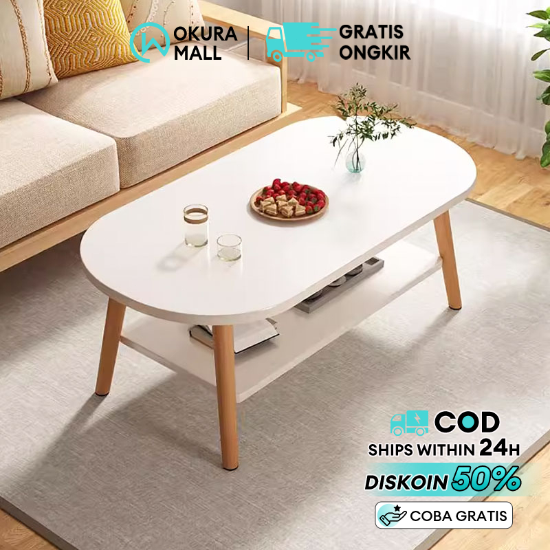 OKURA Meja Tamu Meja Cafe Meja Tamu Minimalis ModernMeja Pojok Meja Kopi Meja Ruang Tamu Nakas Kecil