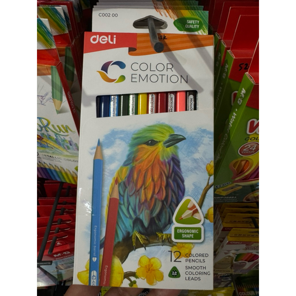 

Deli Pensil Emoticons 12 Warna C00200-12C Color Pencil Triangle Shape