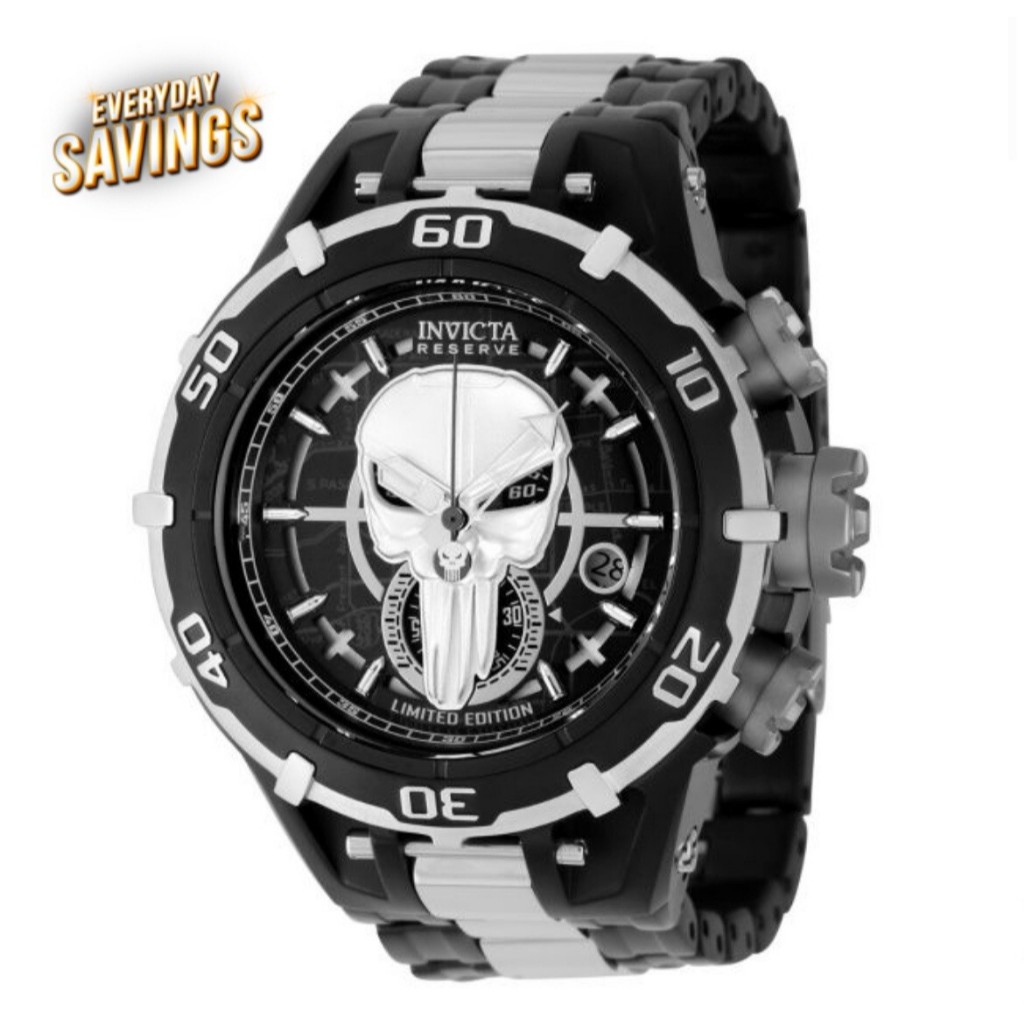 [PREORDER] Jam Tangan Invicta Marvel Punisher Men's 54mm, Steel, Black (41553)