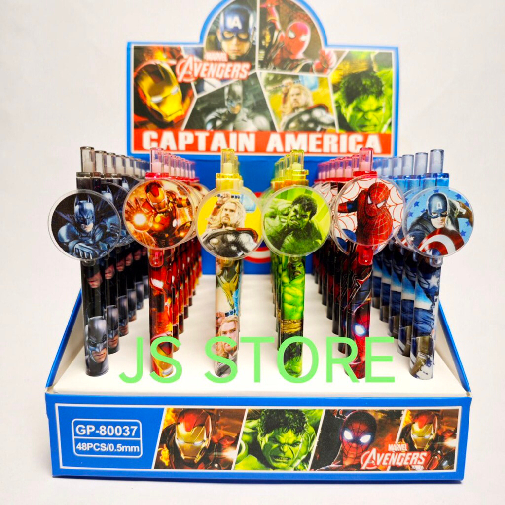 

Pen Pulpen Bolpoin Superhero Avengers Spiderman Hulk Thor