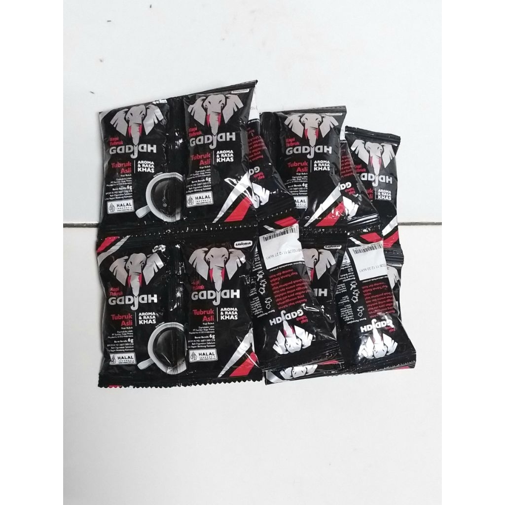 

Kopi Tubruk Gadjah 6g (20 Sachet)