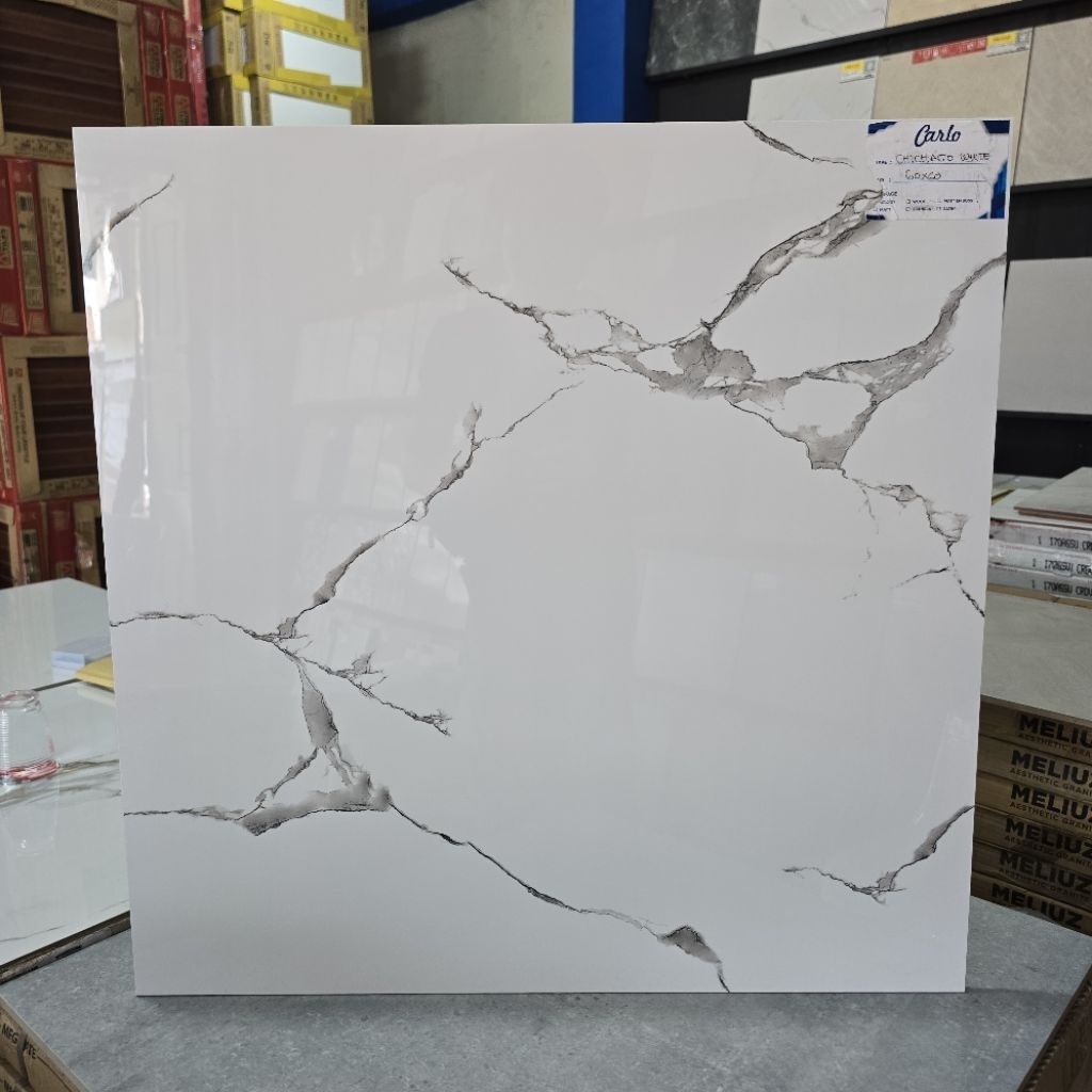 Granit Putih Marmer Carara GP 60x60 CHICAGO WHITE