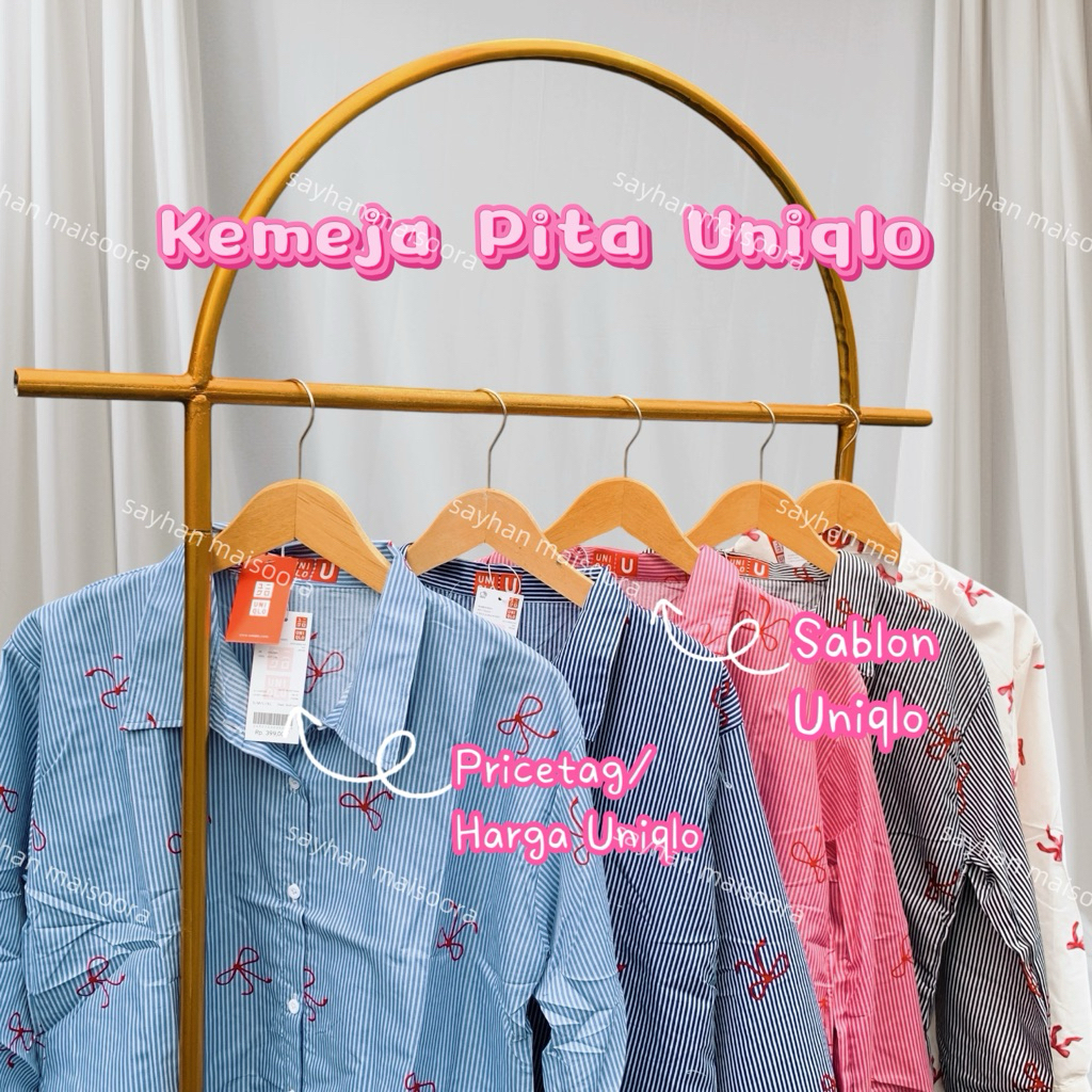 READY STOCK KEMEJA PITA UNIQLO WITH ZIPLOCK + TAG
