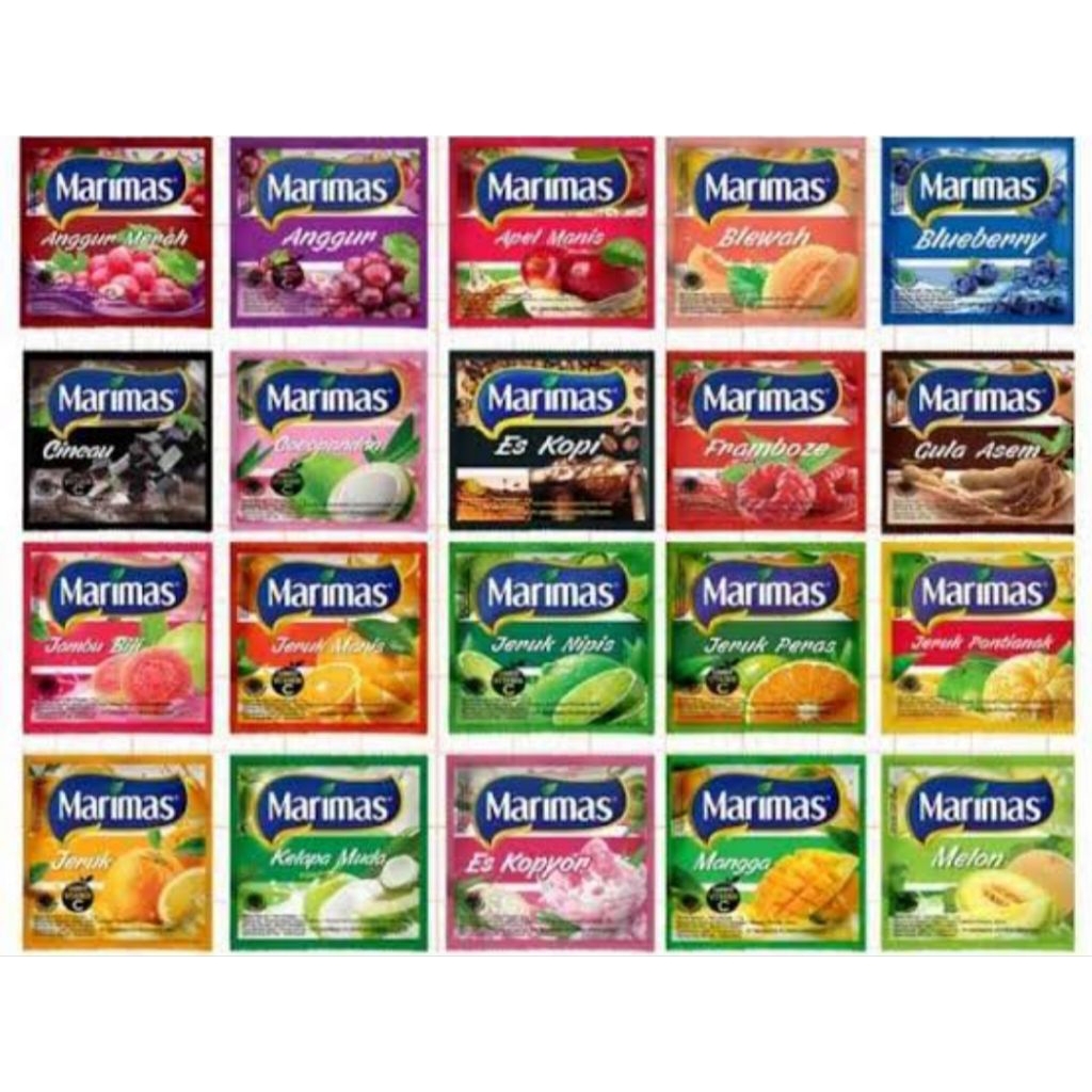 

( rentengan) marimas minuman sachet rasa buah 1renteng isi 10 x 7 gram...