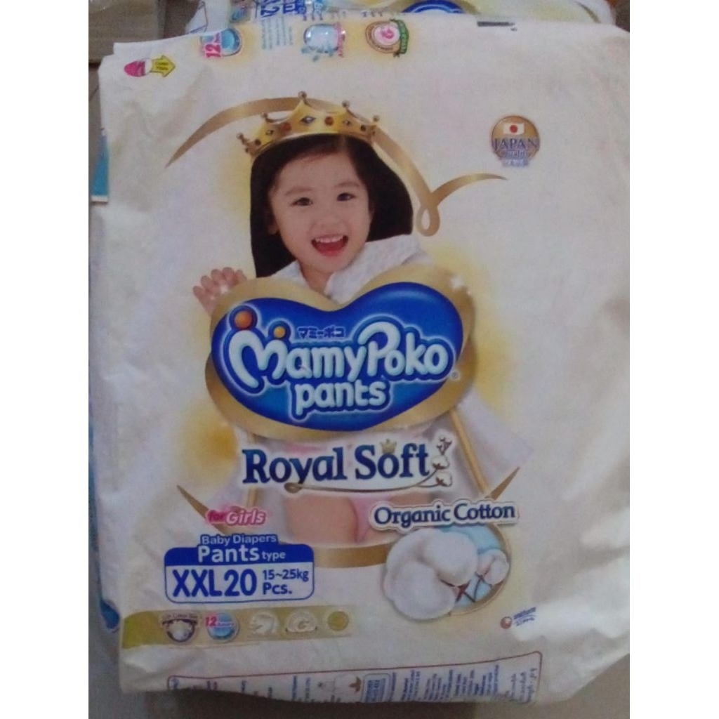 MAMYPOKO PANTS ROYAL SOFT XL24 XXL20 BOYS GIRLS XL24 XXL 20 MAMYPOKO Pampers Popok Bayi