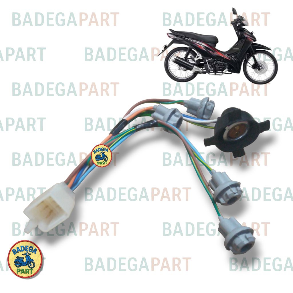 pitting kabel socket Lampu depan utama set senja sein kanan kiri HONDA REVO ABS (PNP)