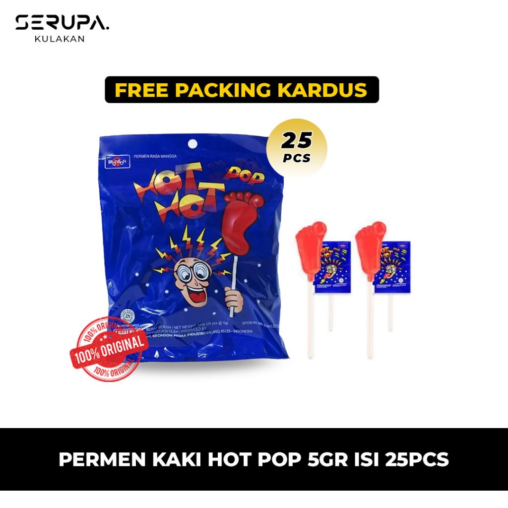 

Permen Kaki Hot Hot Pop Jadul 5gr Isi 25pcs - Permen Nostalgia Disukai Anak Anak