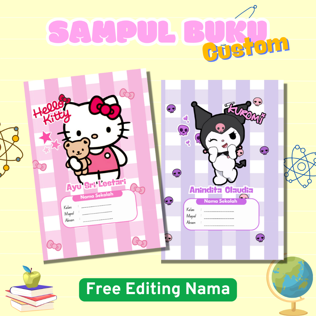 

Sampul Buku Anak Sekolah Custom / Sampul Buku Character / Sampul Buku Satuan