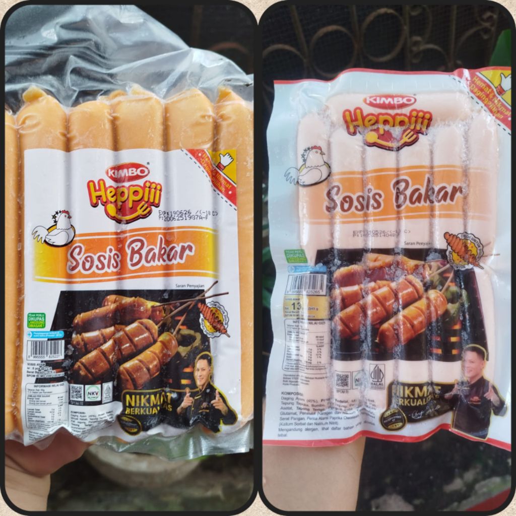 

Kimbo Heppiii Sosis Sapi Bakar Jumbo (isi 8pcs) & Mini (isi 13pcs) Kemasan 585gram