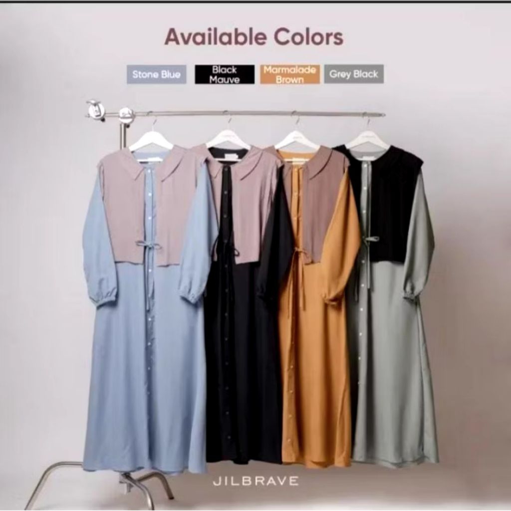 Preloved Gamis Jilbrave Mahila Dress Size XL Marmalade Brown