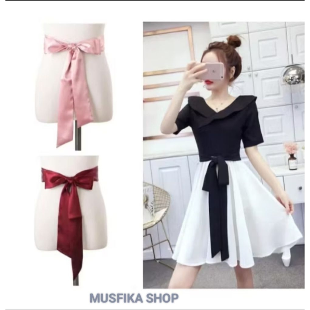 Ikat Pinggang / Obi belt / Tali Obi Satin Velvet  / Belt Tali /Tali Pinggang sabuk / pita /MULTIFUNG