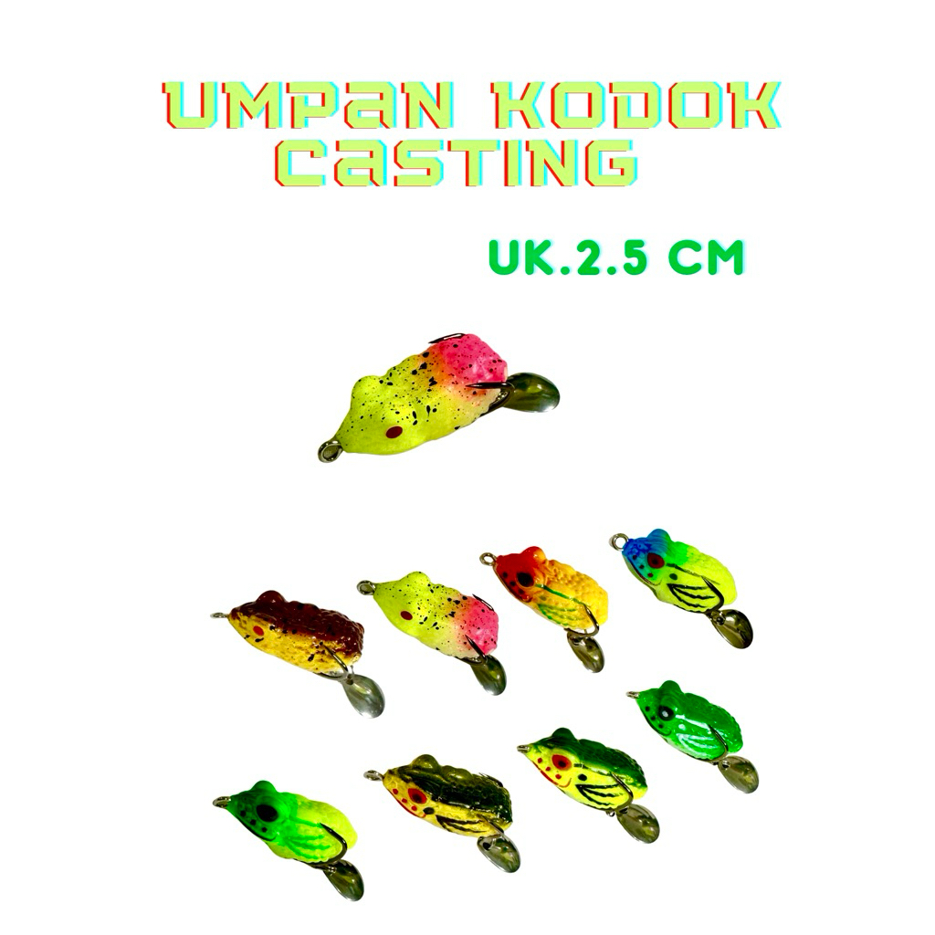 Umpan Kodok Rawa Casting Soft Frog Lure 2.5 cm