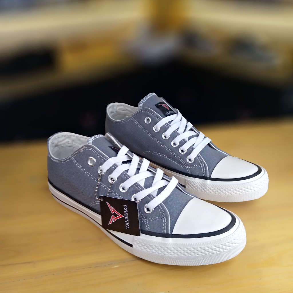 Sepatu Kerja Kuliah Vanderzu Basic Low Original Sneaker Kain Kanvas Kulitas Premium Terbaik Pria Wan