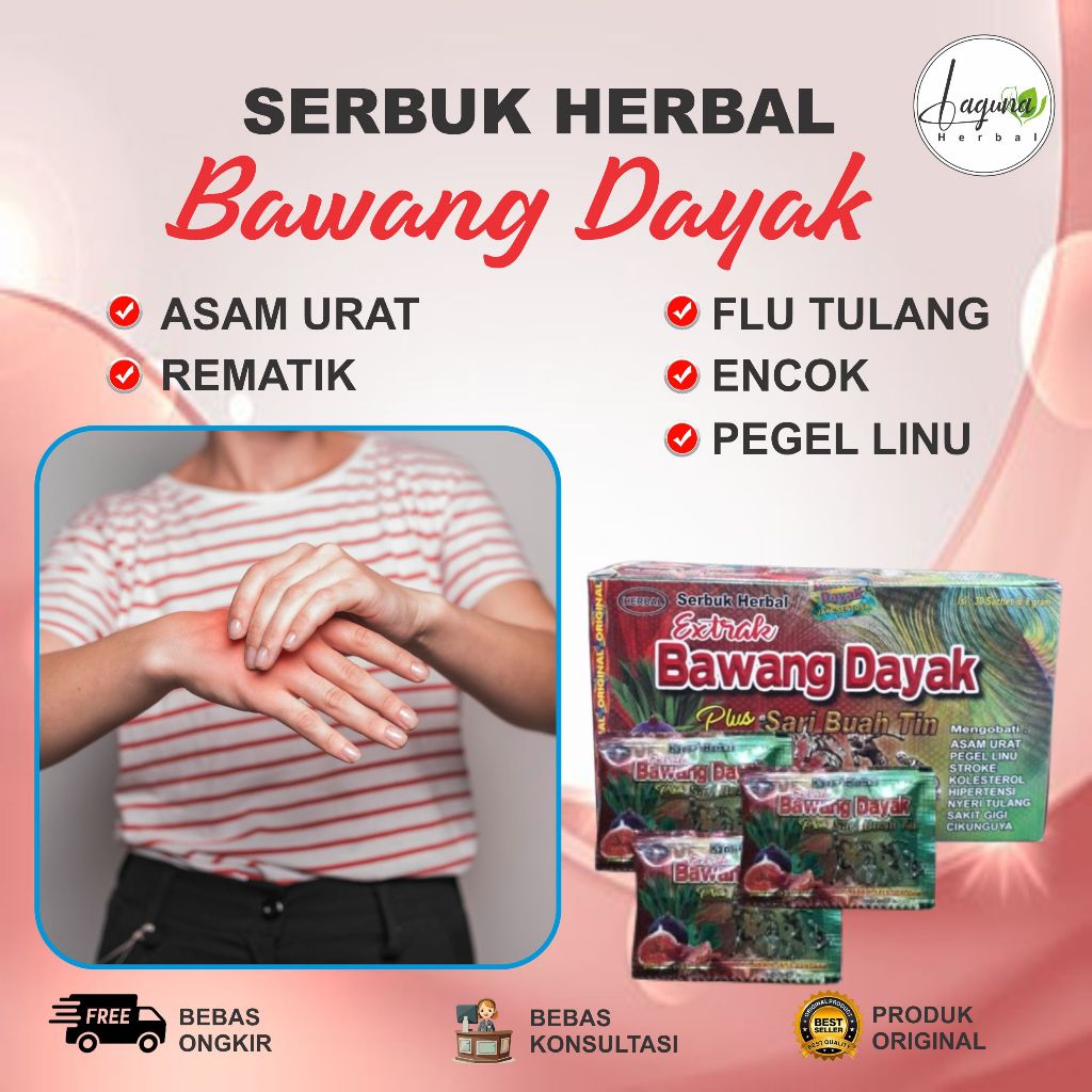 

Bawang Dayak Serbuk Herbal Asam Urat Rematik Flu Tulang Encok Pegel Linu