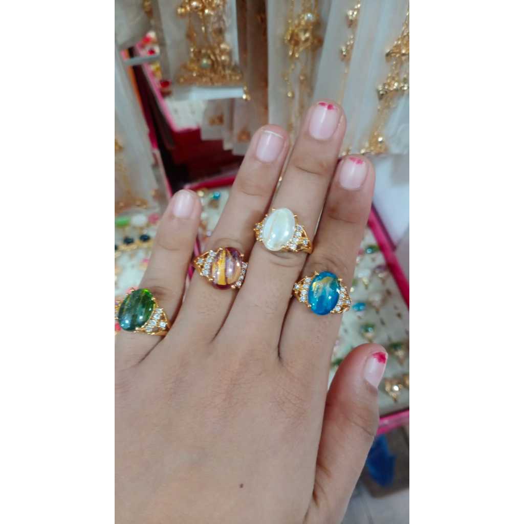 Cincin Batu Giok Wanita - Cincin Batu Giok Hetian - Cincin Batu Giok Alami