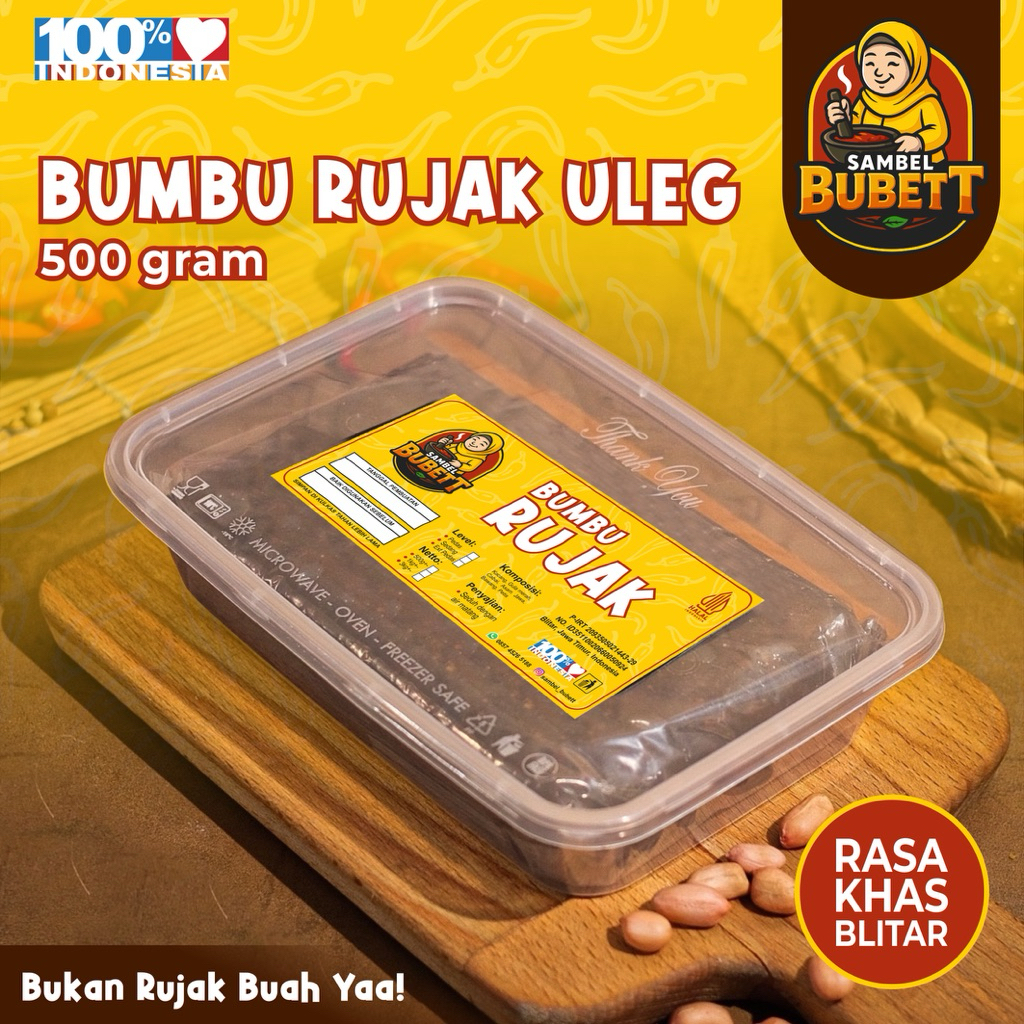 

500g Bumbu Rujak Uleg Petis/Cingur Khas Blitar SAMBEL BUBETT