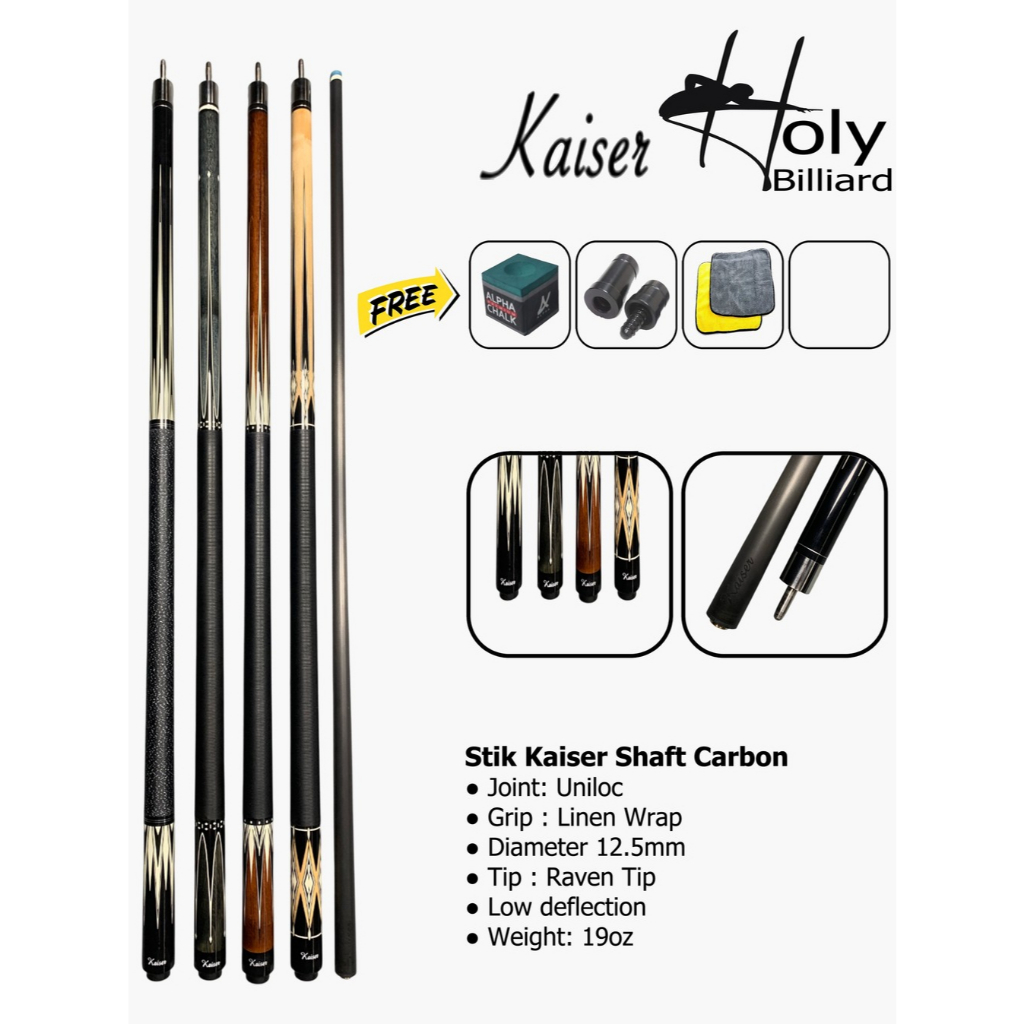 Stik KAISER / Stik Play KAISER / KAISER CUE / Stick KAISER / Stik KAISER Shaft Carbon