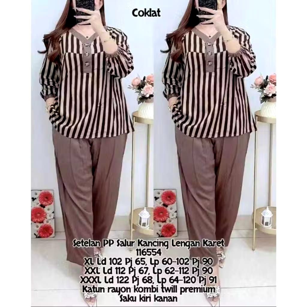 Salur Setcel Terlaris Kekinian Setelan Wanita Jumbo