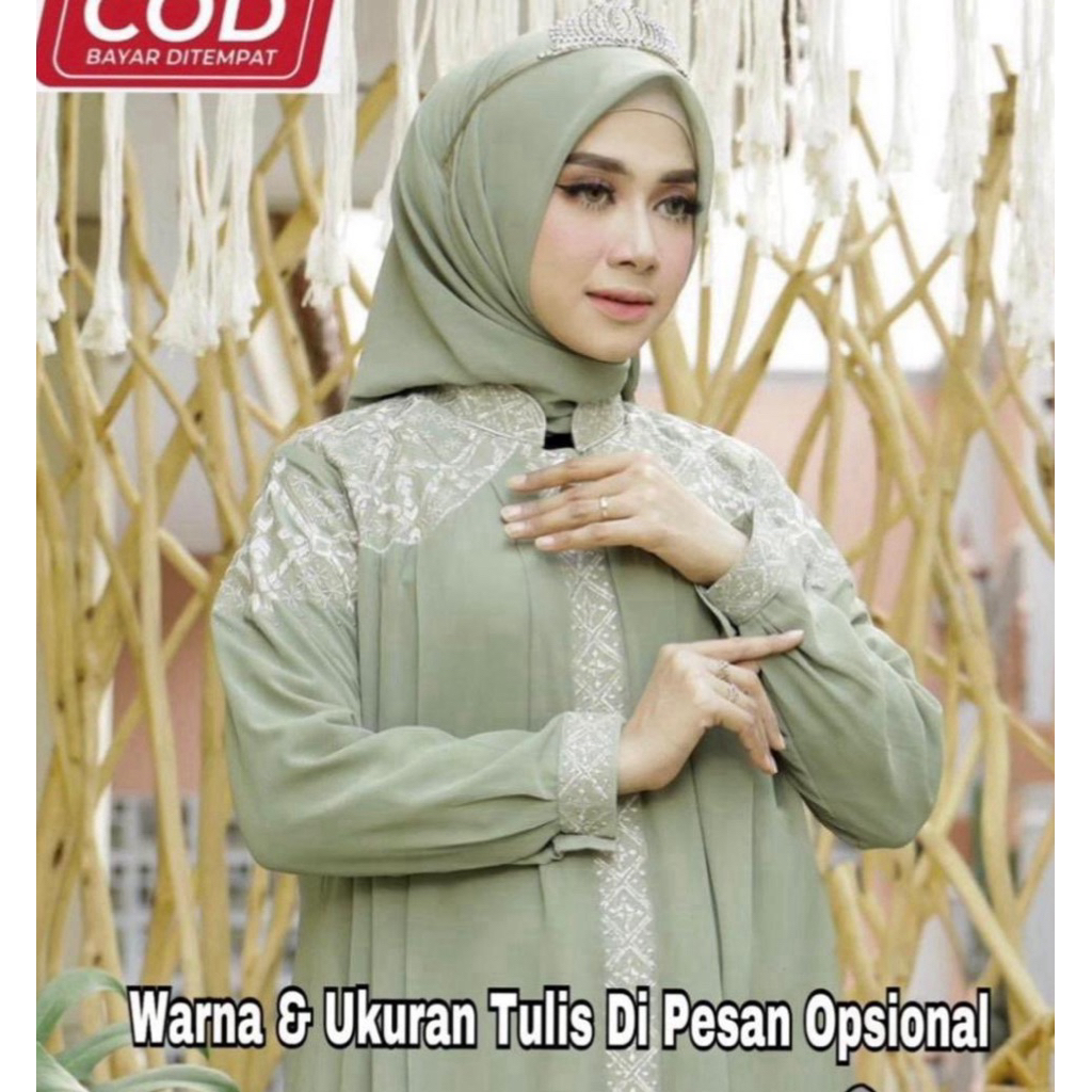 gamis tebus murah terbaru//gamis bordir mewah kondangan//gamis mewah kondangan//dres abaya turkey ke