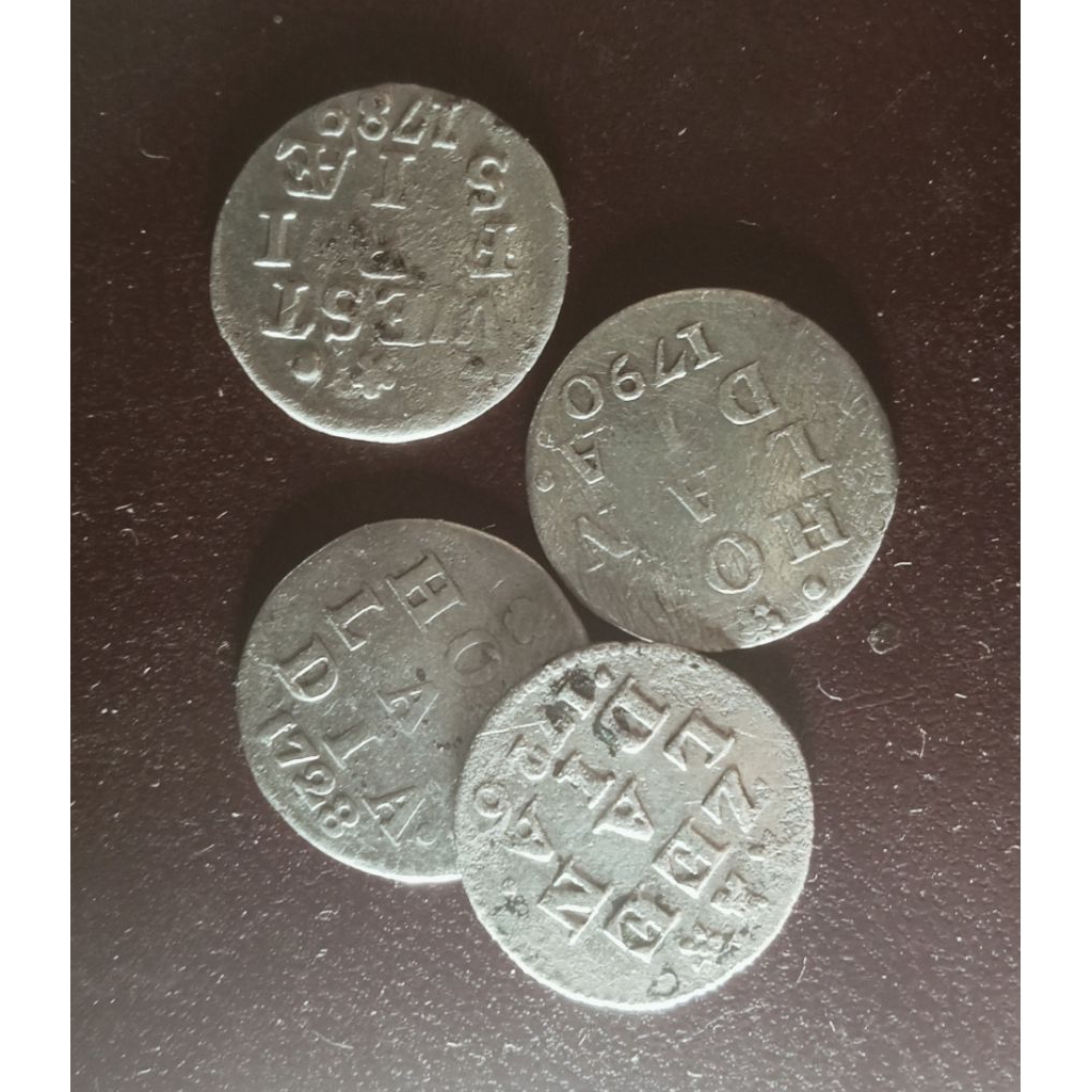 1 keping koin perak 2 stuiver belanda kinclong.
