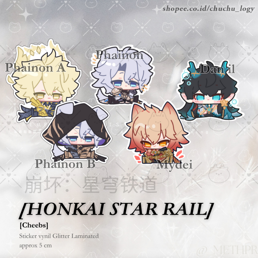 

HSR [ cheebs ] Honkai Star Rail Phainon Mydei Danheng Jingyuan Blade Aventurine Caelus Jiaoqiu Sunday ratio gallagher Argenti sticker vinyl glitter - Mthpr