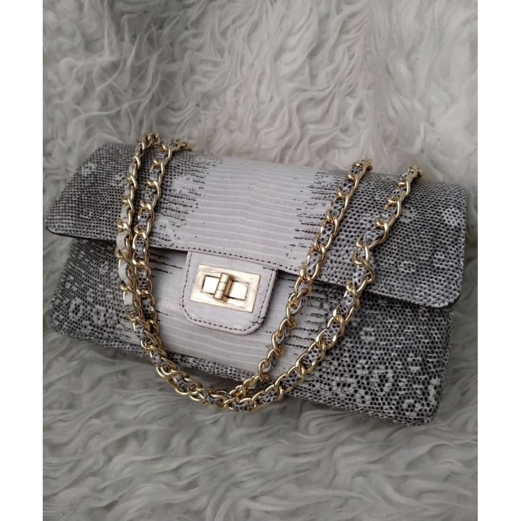 tas cendol kulit biawak asli wanita