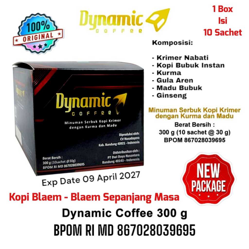 

Dynamic Kopi Pria 1 Box Isi 10 Sachet Original Stamina Fokus Blaem - Blaem Jos Gandos