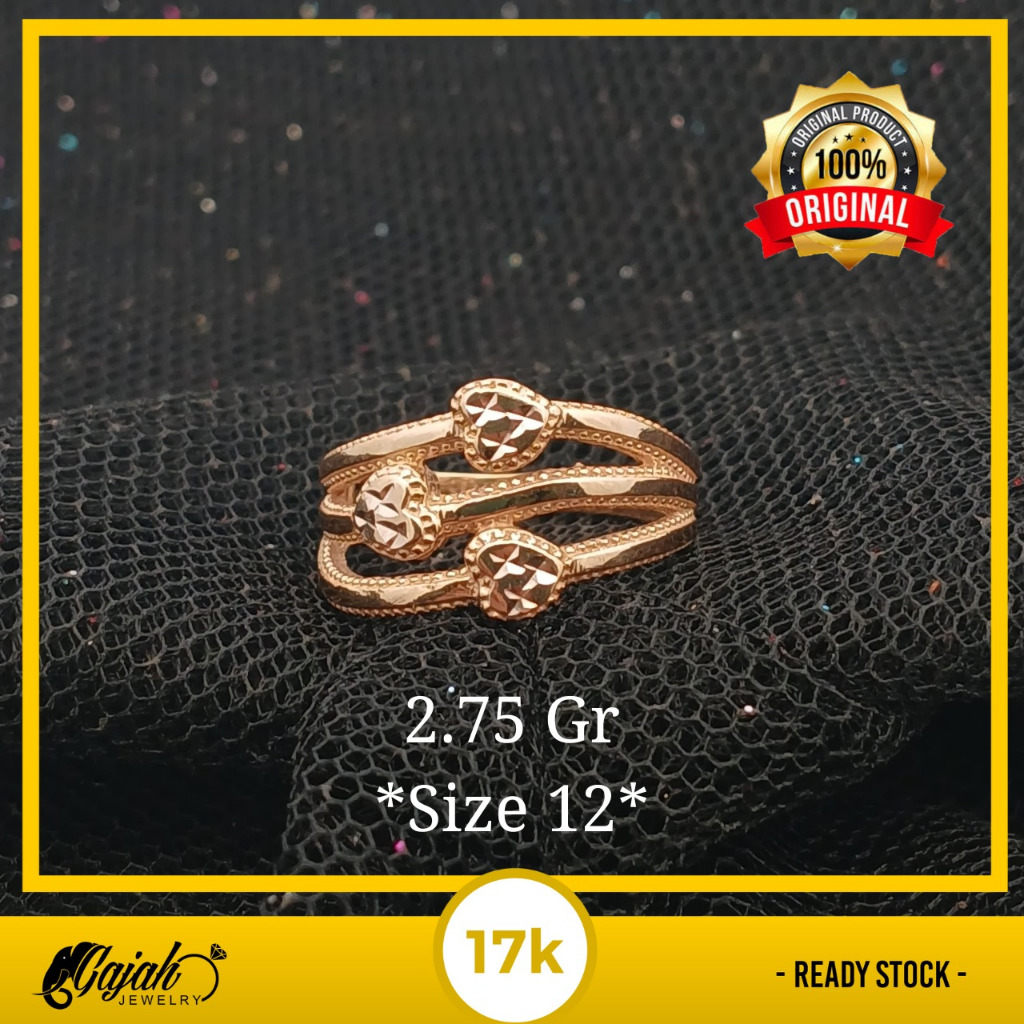 Cincin Emas 17K - Toko Emas Gajah Online 2.75 Gram 7618