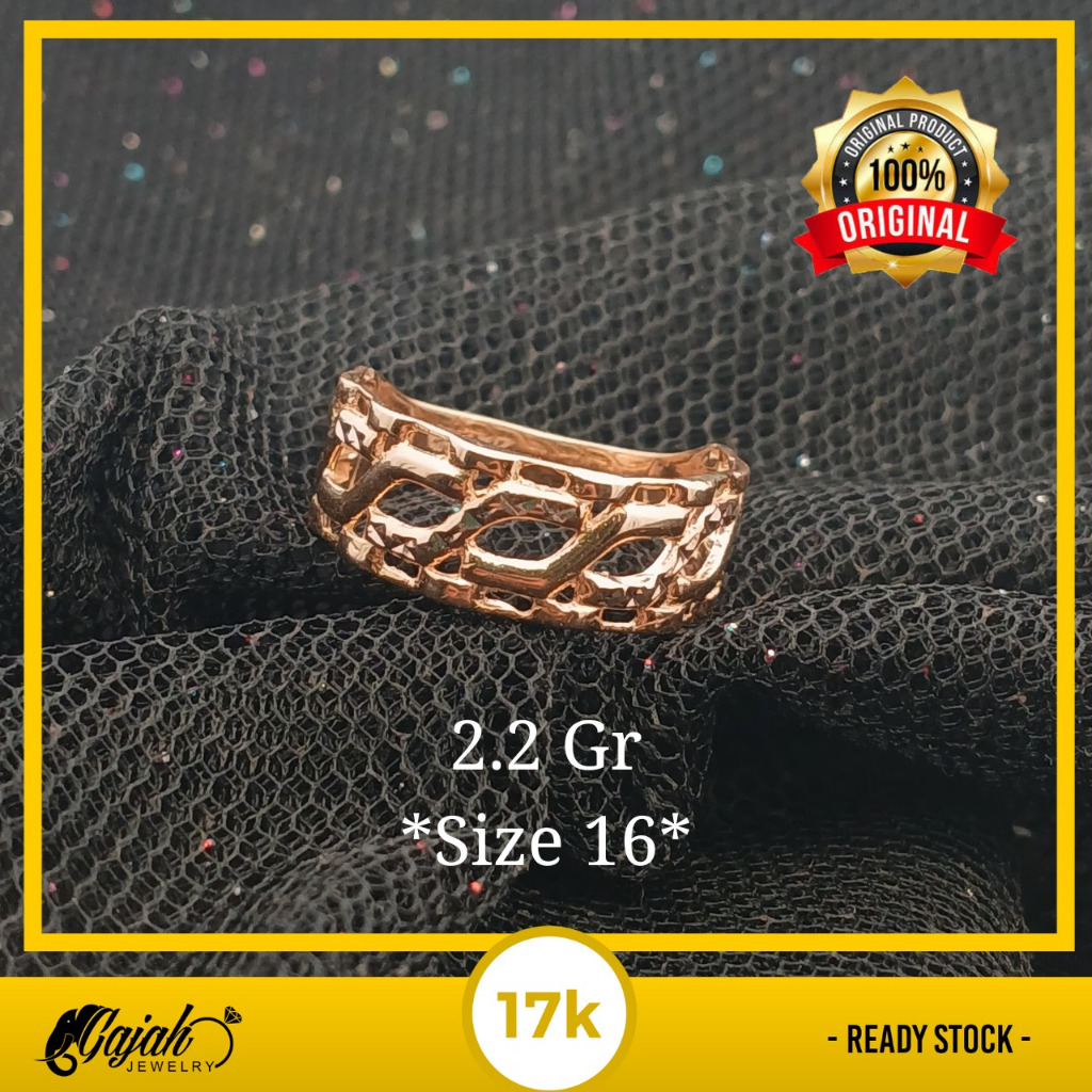 Cincin Emas 17K - Toko Emas Gajah Online 2.2 Gram 7619