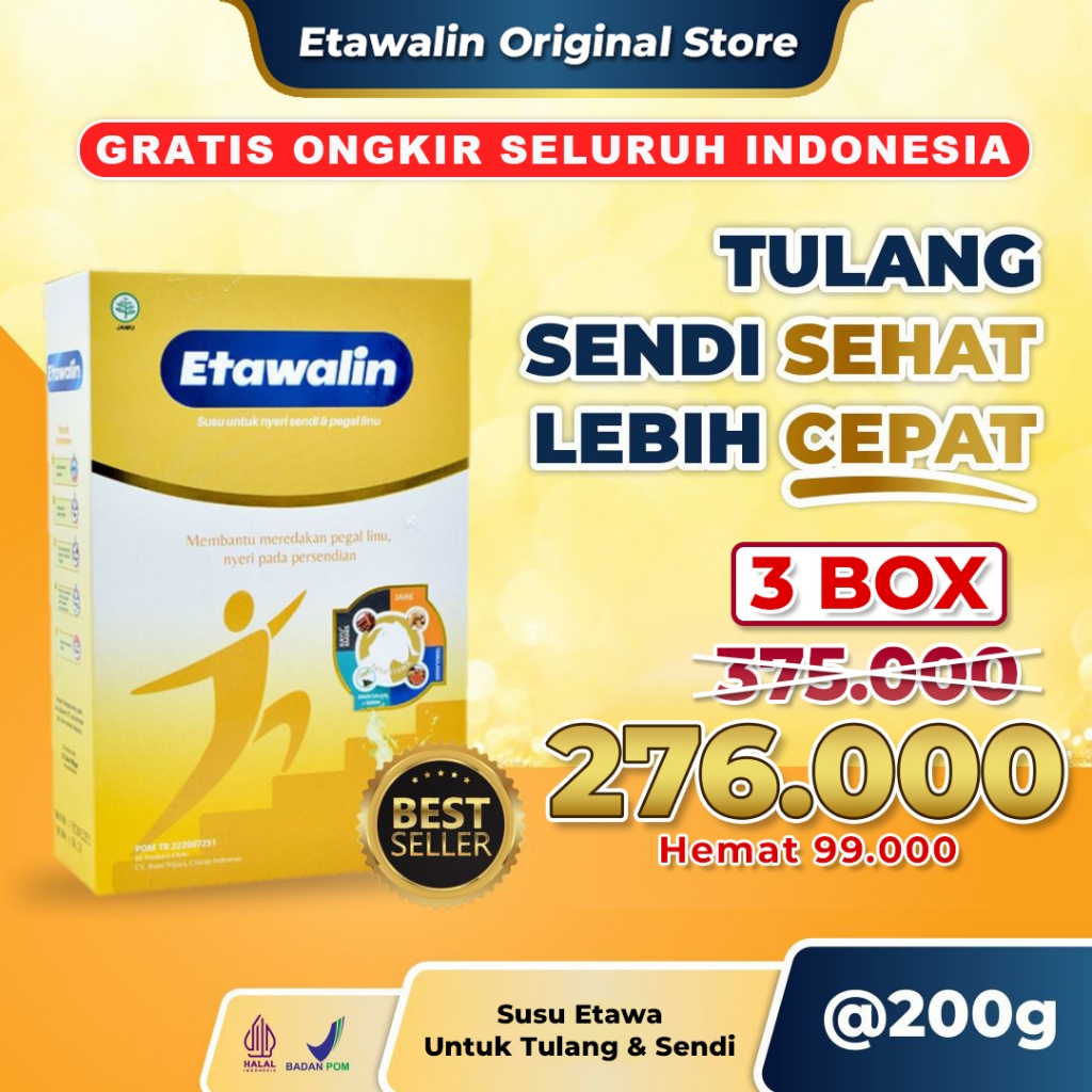 

- Susu Kambing Etawa Suplemen Atasi Masalah Tulang & Sendi Herbal Alami Asli