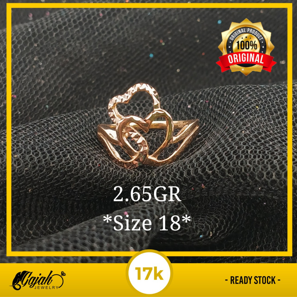 Cincin Emas 17K - Toko Emas Gajah Online 2.65 Gram 7658