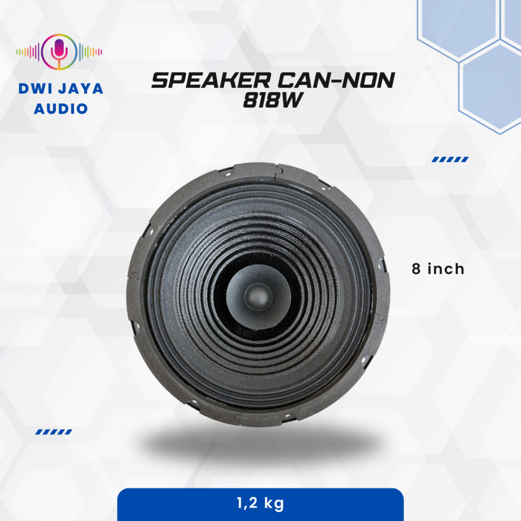 Speaker Can-non 818 Full Range | Spiker Canon 8 inch