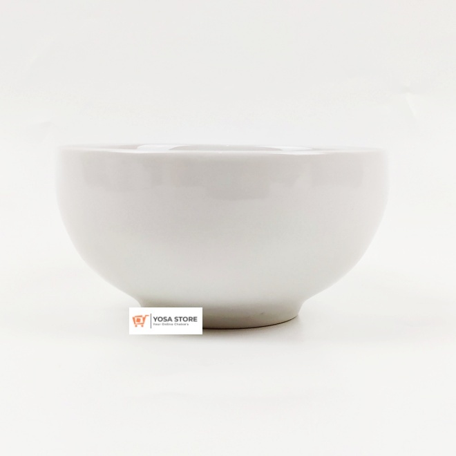 Mangkok Keramik Putih Polos Kedaung Home Size 4 inchi 1 Pcs