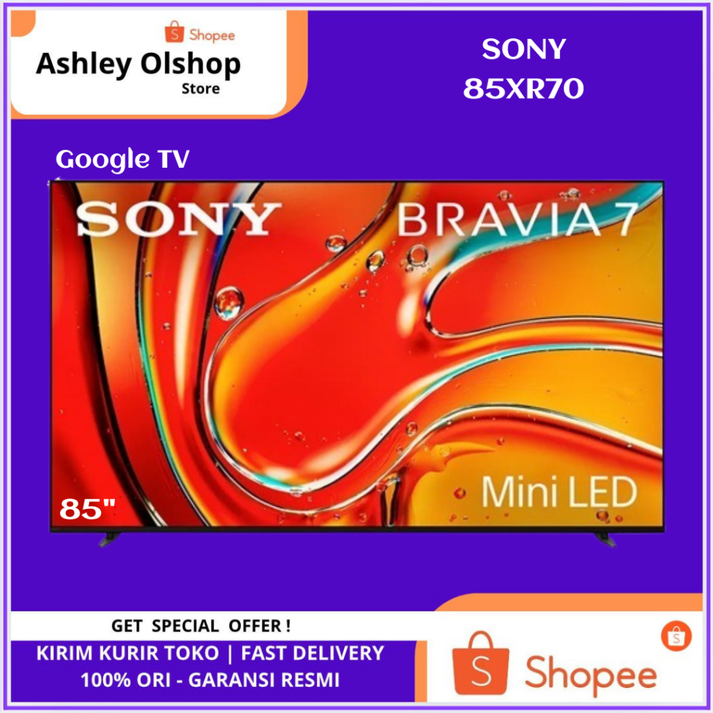 TV Sony BRAVIA 7 K-85XR70 Google TV Mini LED Sony XR70 85 Inch 4K UHD
