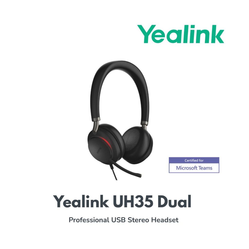 Yealink UH35 - DUAL - Professional USB Stereo Headset (MS Teams Certified)
