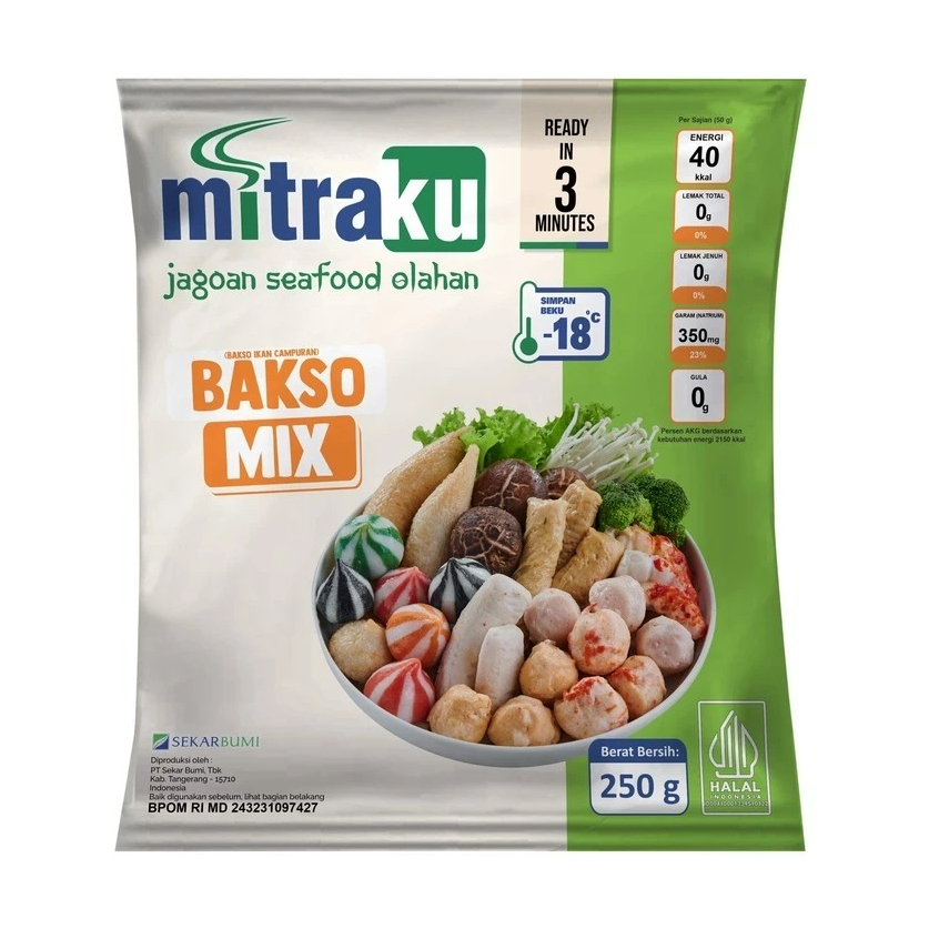 

Mitraku Bakso Mix 250gr - Bakso Ikan Campuran