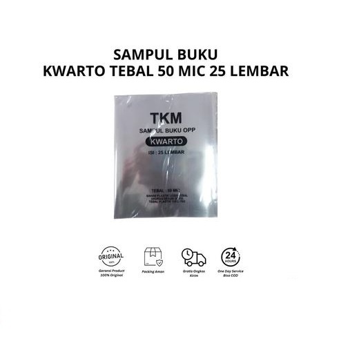 

TKM Sampul plastik buku tulis Kwarto / Boxy isi 10 Lembar Sampul Opp Perekat