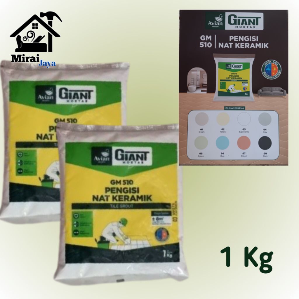 GiANT Mortar Pengisi Nat Keramik GM 510 Berat 1 Kg