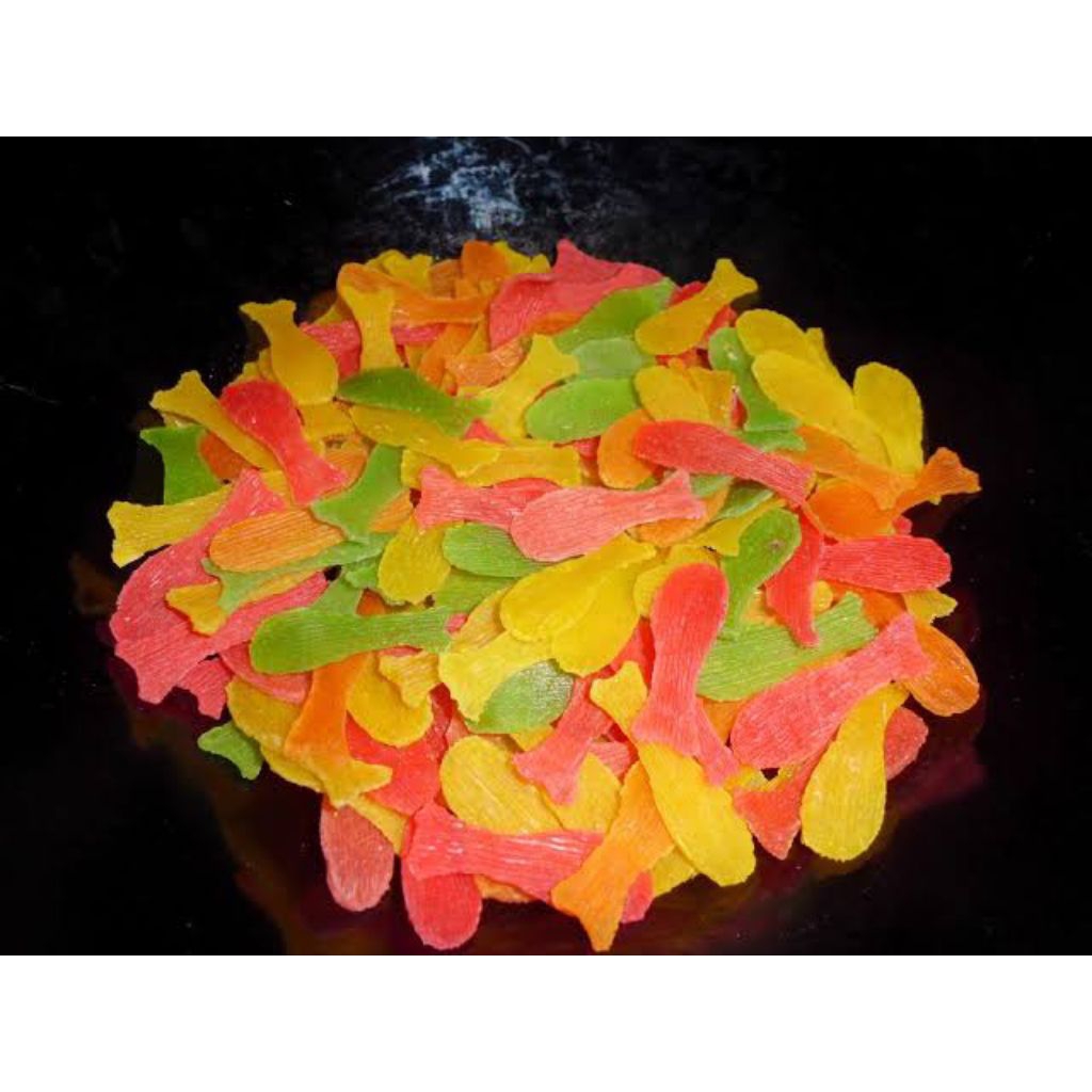 

kerupuk Ikan warna warni