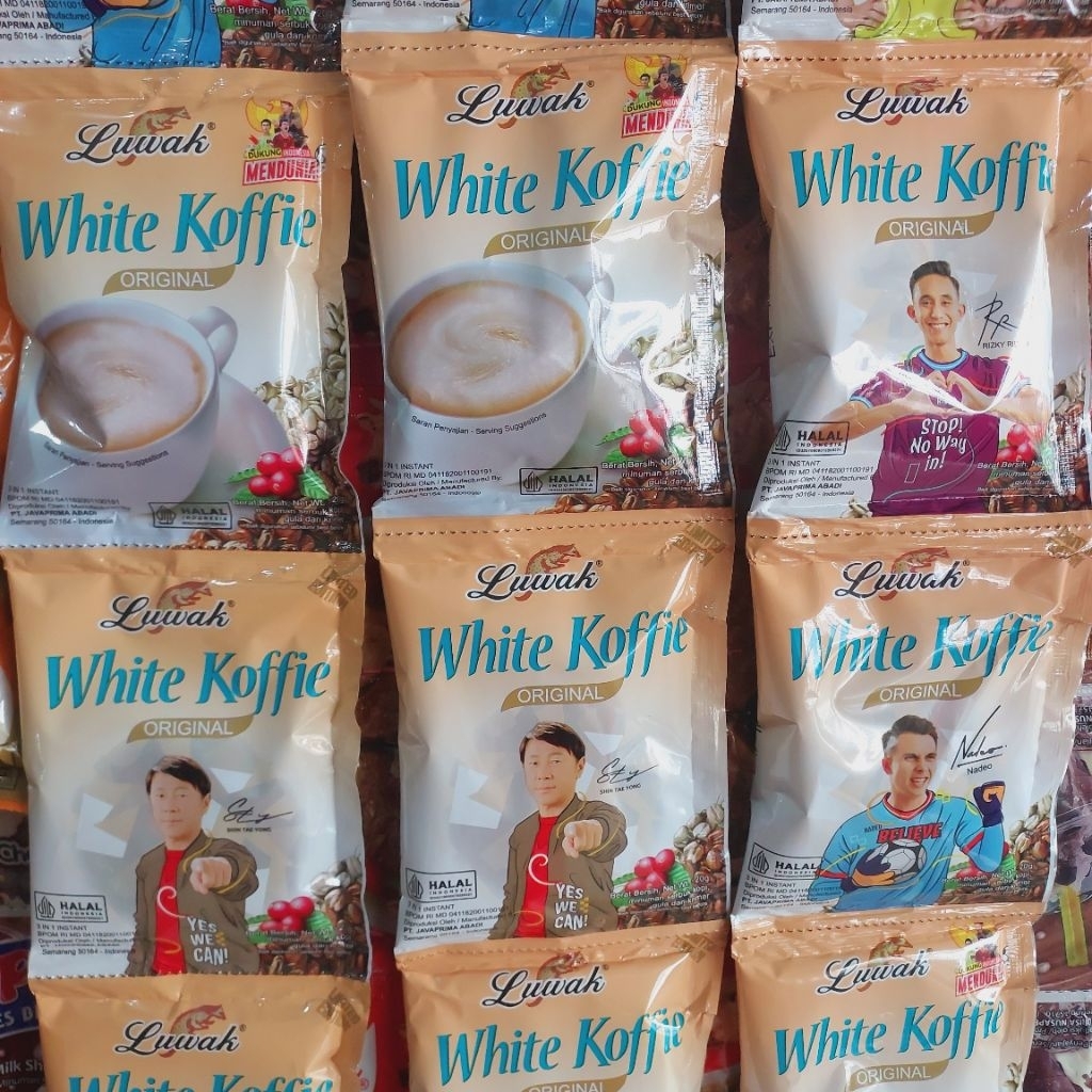 

LUWAK WHITE KOFFIE 20 GR RENCENG (ISI 10) / KOPI INSTANT / KOPI LUWAK
