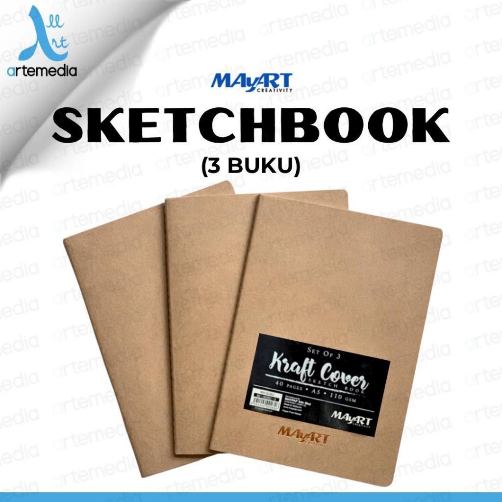 

MayArt Sketchbook A5 Buku Sketsa 40 halaman (x3 buku)