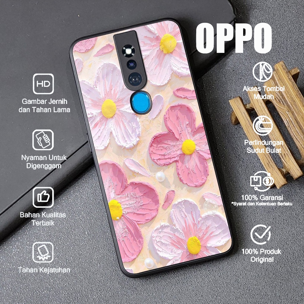 Case OPPO F11 PRO Chicocase Motif BUNGA ART Softcase Oppo F11 Case Hp Glossy Casing Silikon Kesing