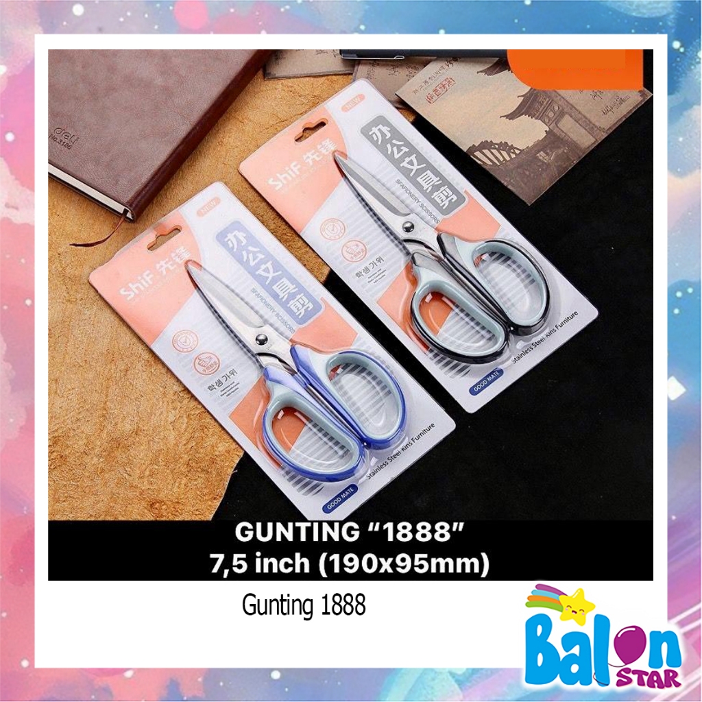 

(1Pcs) Gunting 1888 7,5inch Uk Besar 19x9cm, gunting kertas, gunting serbaguna