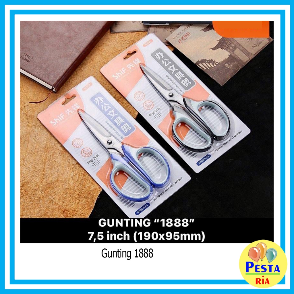 

Murah!! (1Pcs) Gunting 1888 7,5inch Uk Besar 19x9cm, gunting kertas, gunting serbaguna