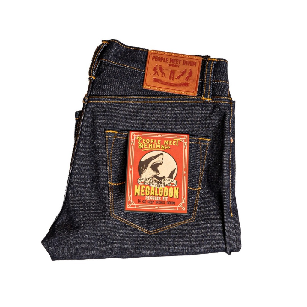 PMD & CO - MEGALODON - 14 oz - Deep Indigo - Denim Selvedge Accent - Reguler Fit Baggy Jeans