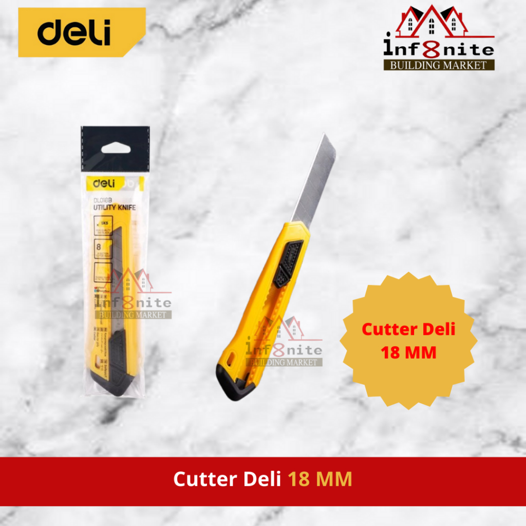 

Deli DL018B Cutter Kater Pisau Besar Pemotong Kertas 18 MM Cuter Kuter Blade Tajam Serbaguna SK5