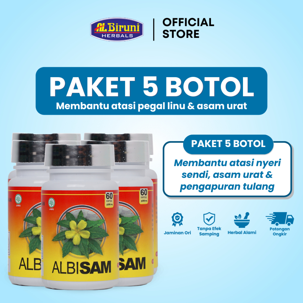 ALBIRUNI Albisam Nyeri Sendi - Paket 5 Botol
